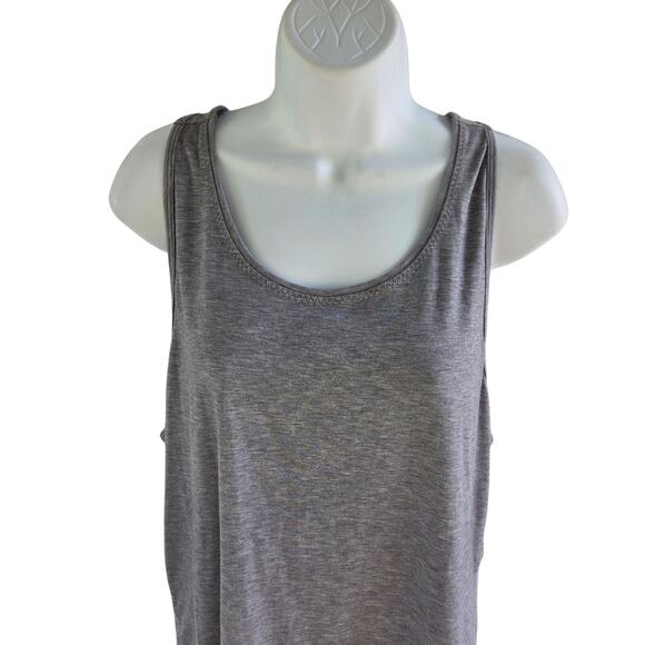 Athleta Yogini Tank Top XL Cross Back Studio to Street Wicking Gray Activewear - Picture 3 of 7